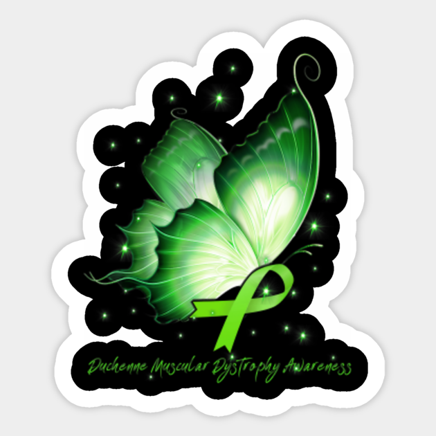 DUCHENNE MUSCULAR DYSTROPHY Awareness butterfly ribbon Duchenne